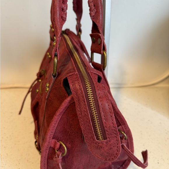 Red Leather Handbag - Picture 10 of 13
